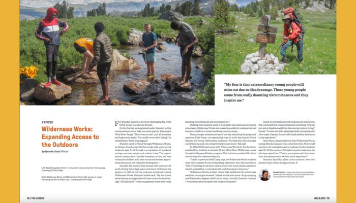 NOLS Outdoor program Magazine Spread